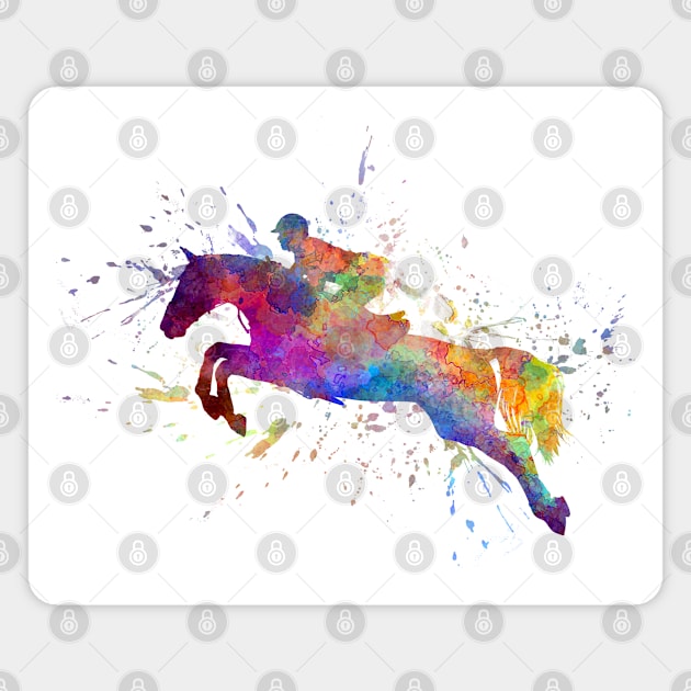 Watercolor horse show Magnet by PaulrommerArt